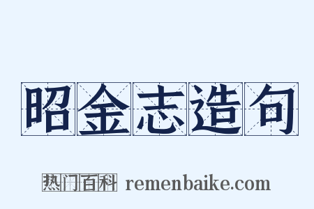 昭金志造句是什么意思的图片